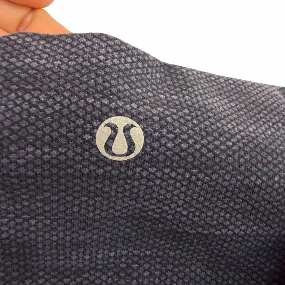 Lululemon Wunder Under Variegated Knit HR Warm Leggings Purple Gray Women’s Sz 2